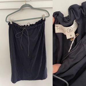 Mimu Maxi Steel Blue Drawstring Skirt